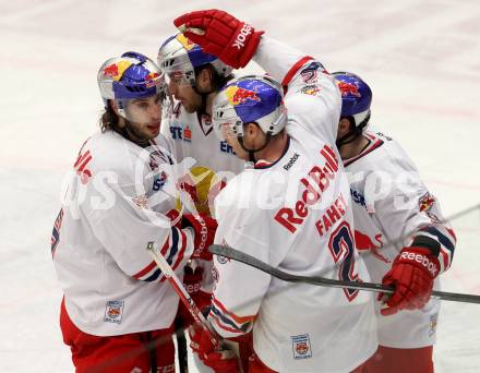 EBEL. Eishockey Bundesliga. EC VSV gegen EC Red Bull Salzburg. Torjubel  (Salzburg). Villach, am 19.1.2014.
Foto: Kuess 


---
pressefotos, pressefotografie, kuess, qs, qspictures, sport, bild, bilder, bilddatenbank