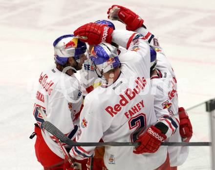 EBEL. Eishockey Bundesliga. EC VSV gegen EC Red Bull Salzburg. Torjubel    (Salzburg). Villach, am 19.1.2014.
Foto: Kuess 


---
pressefotos, pressefotografie, kuess, qs, qspictures, sport, bild, bilder, bilddatenbank