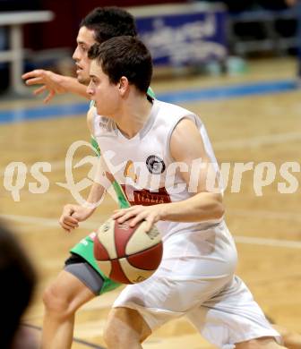 Basketball 2. Bundesliga.  Woerthersee Piraten gegen Dornbirn Lions.  Martin Breithuber (Piraten). Klagenfurt, am 25.1.2014.
Foto: Kuess
---
pressefotos, pressefotografie, kuess, qs, qspictures, sport, bild, bilder, bilddatenbank