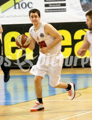 Basketball 2. Bundesliga.  Woerthersee Piraten gegen Dornbirn Lions.  Martin Breithuber (Piraten). Klagenfurt, am 25.1.2014.
Foto: Kuess
---
pressefotos, pressefotografie, kuess, qs, qspictures, sport, bild, bilder, bilddatenbank