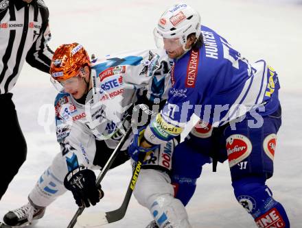 EBEL. Eishockey Bundesliga. EC VSV gegen EHC LIWEST Linz. Eric Hunter, (VSV), Philipp Lukas  (Linz). Villach, am 26.1.2014.
Foto: Kuess 


---
pressefotos, pressefotografie, kuess, qs, qspictures, sport, bild, bilder, bilddatenbank