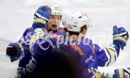 EBEL. Eishockey Bundesliga. EC VSV gegen EHC LIWEST Linz. Torjubel Markus Peintner (VSV). Villach, am 26.1.2014.
Foto: Kuess 


---
pressefotos, pressefotografie, kuess, qs, qspictures, sport, bild, bilder, bilddatenbank