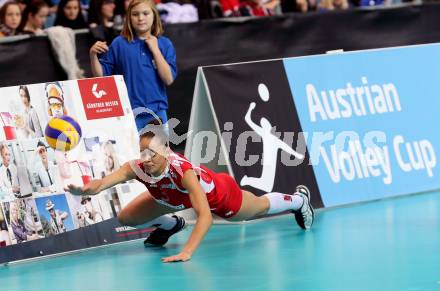 Volleyball Frauen. OEVV Cup. Oesterreichscher Volleyballverband Cup. Sparkasse Wildcats gegen SG SVS Post.  Lisa Chukwuma (Post). Klagenfurt, am 31.1.2015.
Foto: Kuess
---
pressefotos, pressefotografie, kuess, qs, qspictures, sport, bild, bilder, bilddatenbank