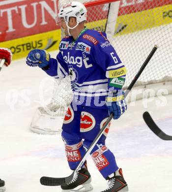 EBEL. Eishockey Bundesliga. EC VSV gegen HCB Suedtirol Bozen. Torjubel Gerhard Unterluggauer (VSV). Villach, am 1.2.2014.
Foto: Kuess 


---
pressefotos, pressefotografie, kuess, qs, qspictures, sport, bild, bilder, bilddatenbank