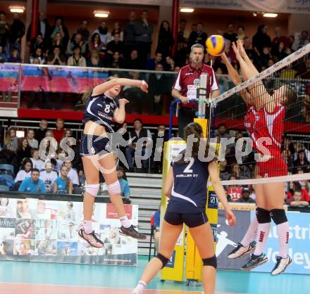 Volleyball Frauen. OEVV Cup. Oesterreichscher Volleyballverband Cup. Sparkasse Wildcats gegen SG SVS Post. Katharina Holzer (Wildcats). Klagenfurt, am 31.1.2015.
Foto: Kuess
---
pressefotos, pressefotografie, kuess, qs, qspictures, sport, bild, bilder, bilddatenbank