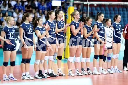 Volleyball Frauen. OEVV Cup. Oesterreichscher Volleyballverband Cup. Sparkasse Wildcats gegen SG SVS Post.  (Wildcats). Klagenfurt, am 31.1.2015.
Foto: Kuess
---
pressefotos, pressefotografie, kuess, qs, qspictures, sport, bild, bilder, bilddatenbank