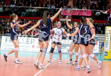 Volleyball Frauen. OEVV Cup. Oesterreichscher Volleyballverband Cup. Sparkasse Wildcats gegen SG SVS Post. Jubel (Wildcats). Klagenfurt, am 31.1.2015.
Foto: Kuess
---
pressefotos, pressefotografie, kuess, qs, qspictures, sport, bild, bilder, bilddatenbank