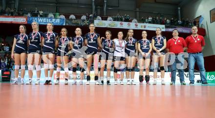 Volleyball Frauen. OEVV Cup. Oesterreichscher Volleyballverband Cup. Sparkasse Wildcats gegen SG SVS Post.  (Wildcats). Klagenfurt, am 31.1.2015.
Foto: Kuess
---
pressefotos, pressefotografie, kuess, qs, qspictures, sport, bild, bilder, bilddatenbank