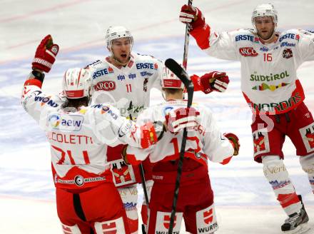 EBEL. Eishockey Bundesliga. EC VSV gegen HCB Suedtirol Bozen. Torjubel  (Bozen). Villach, am 1.2.2014.
Foto: Kuess 


---
pressefotos, pressefotografie, kuess, qs, qspictures, sport, bild, bilder, bilddatenbank