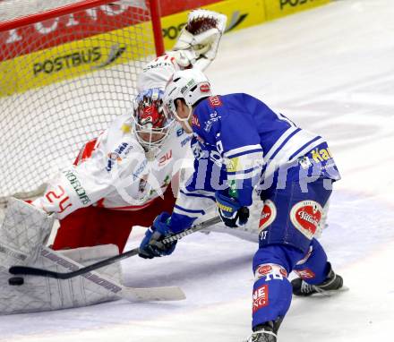 EBEL. Eishockey Bundesliga. EC VSV gegen HCB Suedtirol Bozen. Daniel Nageler, (VSV), Jaroslav Huebl  (Bozen). Villach, am 1.2.2014.
Foto: Kuess 


---
pressefotos, pressefotografie, kuess, qs, qspictures, sport, bild, bilder, bilddatenbank