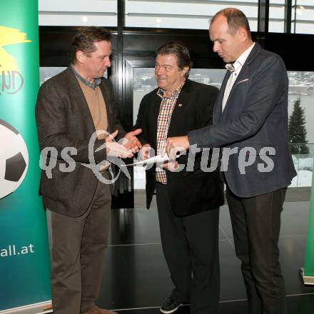 Fussball KFV. Trainerfortbildung 2014.  Werner Gregoritsch, Fritz Driessler, Martin Scherb. Velden, am 1.2.2014.
Foto: Kuess
---
pressefotos, pressefotografie, kuess, qs, qspictures, sport, bild, bilder, bilddatenbank