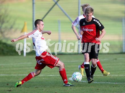 Fussball Unterliga Ost. Ludmannsdorf gegen Woelfnitz. Gerfried Einspieler, (Ludmannsdorf), Stefan Kobald (Woelfnitz). Ludmannsdorf, am 27.10.2013.
Foto: Kuess
Foto: Kuess
---
pressefotos, pressefotografie, kuess, qs, qspictures, sport, bild, bilder, bilddatenbank