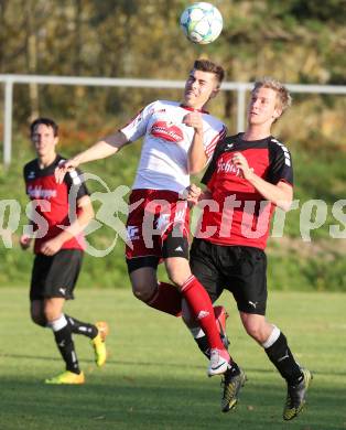 Fussball Unterliga Ost. Ludmannsdorf gegen Woelfnitz. Raphael Regenfelder  (Ludmannsdorf), Stefan Kobald (Woelfnitz). Ludmannsdorf, am 27.10.2013.
Foto: Kuess
Foto: Kuess
---
pressefotos, pressefotografie, kuess, qs, qspictures, sport, bild, bilder, bilddatenbank