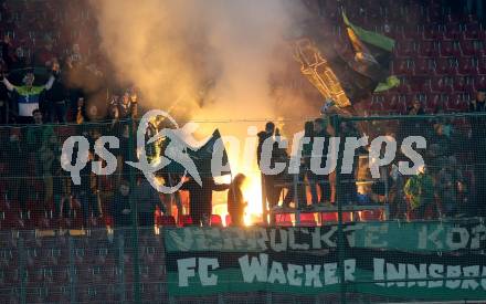 Fussball Bundesliga. RZ Pellets WAC gegen FC Wacker Innsbruck. Fans (Innsbruck). Klagenfurt, 8.2.2014.
Foto: Kuess

---
pressefotos, pressefotografie, kuess, qs, qspictures, sport, bild, bilder, bilddatenbank