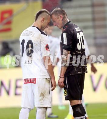 Fussball Bundesliga. RZ Pellets WAC gegen FC Wacker Innsbruck. Peter Zulj, (WAC), Zeljko Djokic (Innsbruck). Klagenfurt, 8.2.2014.
Foto: Kuess

---
pressefotos, pressefotografie, kuess, qs, qspictures, sport, bild, bilder, bilddatenbank