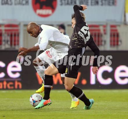 Fussball Bundesliga. RZ Pellets WAC gegen FC Wacker Innsbruck. De oliveira Silvio Carlos, (WAC), Christopher Wernitznig  (Innsbruck). Klagenfurt, 8.2.2014.
Foto: Kuess

---
pressefotos, pressefotografie, kuess, qs, qspictures, sport, bild, bilder, bilddatenbank