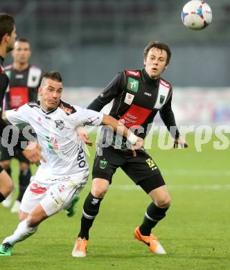 Fussball Bundesliga. RZ Pellets WAC gegen FC Wacker Innsbruck. Sandro Gotal, (WAC), Armin Hamzic  (Innsbruck). Klagenfurt, 8.2.2014.
Foto: Kuess

---
pressefotos, pressefotografie, kuess, qs, qspictures, sport, bild, bilder, bilddatenbank