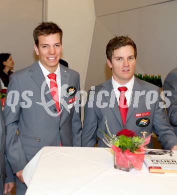 Verabschiedung Kaerntner Teilnehmer an den Paralympics in Sotschi. Markus Salcher, Thomas Grochar. Klagenfurt, 10.2.2014.
Foto: Kuess
---
pressefotos, pressefotografie, kuess, qs, qspictures, sport, bild, bilder, bilddatenbank