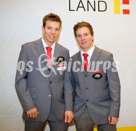 Verabschiedung Kaerntner Teilnehmer an den Paralympics in Sotschi. Markus Salcher, Thomas Grochar. Klagenfurt, 10.2.2014.
Foto: Kuess
---
pressefotos, pressefotografie, kuess, qs, qspictures, sport, bild, bilder, bilddatenbank