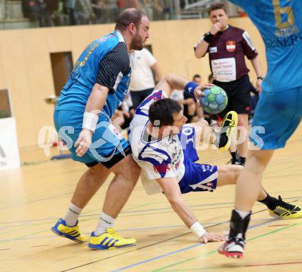 Handball HLA. SC Ferlach gegen HC Linz AG. Miro Barisic, (Ferlach), Slavko Krnjajac (Linz). Ferlach, 15.2.2014.
Foto: Kuess
---
pressefotos, pressefotografie, kuess, qs, qspictures, sport, bild, bilder, bilddatenbank