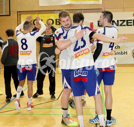 Handball HLA. SC Ferlach gegen HC Linz AG. Jubel Ferlach. Ferlach, 15.2.2014.
Foto: Kuess
---
pressefotos, pressefotografie, kuess, qs, qspictures, sport, bild, bilder, bilddatenbank