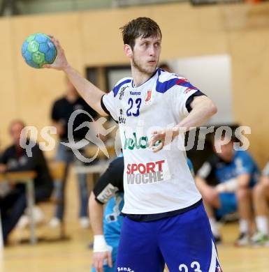 Handball HLA. SC Ferlach gegen HC Linz AG.  Matevz Cemas (Ferlach). Ferlach, 15.2.2014.
Foto: Kuess
---
pressefotos, pressefotografie, kuess, qs, qspictures, sport, bild, bilder, bilddatenbank