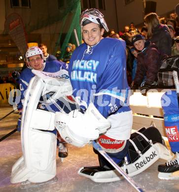 EBEL. Eishockey Bundesliga. Showtraining VSV am Rathausplatz in Villach.  Jean Philippe Lamoureux. Villach, am 21.2.2014.
Foto: Kuess 


---
pressefotos, pressefotografie, kuess, qs, qspictures, sport, bild, bilder, bilddatenbank