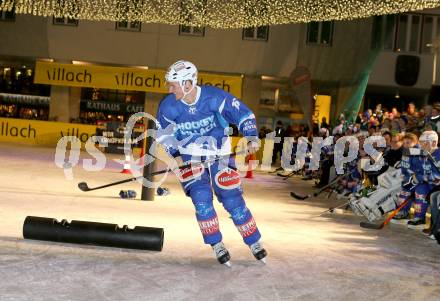 EBEL. Eishockey Bundesliga. Showtraining VSV am Rathausplatz in Villach.  Daniel Nageler. Villach, am 21.2.2014.
Foto: Kuess 


---
pressefotos, pressefotografie, kuess, qs, qspictures, sport, bild, bilder, bilddatenbank