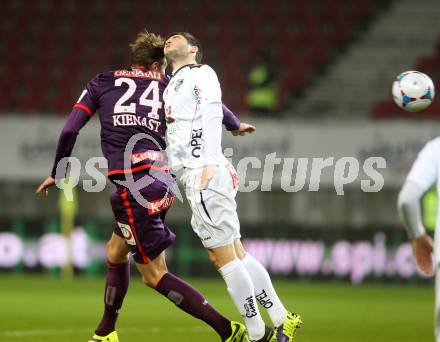 Fussball Bundesliga. RZ Pellets WAC gegen FK Austria Wien. Roland Putsche (WAC), Roman Kienast (Wien). Klagenfurt, 22.2.2014.
Foto: Kuess

---
pressefotos, pressefotografie, kuess, qs, qspictures, sport, bild, bilder, bilddatenbank