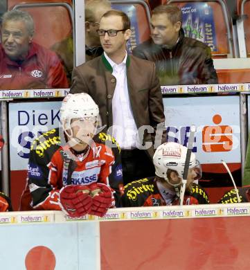 EBEL. Eishockey Bundesliga. KAC gegen Moser Medical Graz 99ers. Johannes Kirisits (KAC). Klagenfurt, am 24.2.2014.
Foto: Kuess 

---
pressefotos, pressefotografie, kuess, qs, qspictures, sport, bild, bilder, bilddatenbank