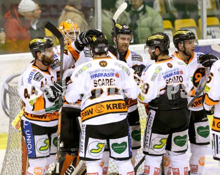 EBEL. Eishockey Bundesliga. KAC gegen Moser Medical Graz 99ers. Jubel Graz. Klagenfurt, am 24.2.2014.
Foto: Kuess 

---
pressefotos, pressefotografie, kuess, qs, qspictures, sport, bild, bilder, bilddatenbank