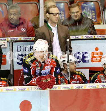 EBEL. Eishockey Bundesliga. KAC gegen Moser Medical Graz 99ers. Johannes Kirisits (KAC). Klagenfurt, am 24.2.2014.
Foto: Kuess 

---
pressefotos, pressefotografie, kuess, qs, qspictures, sport, bild, bilder, bilddatenbank