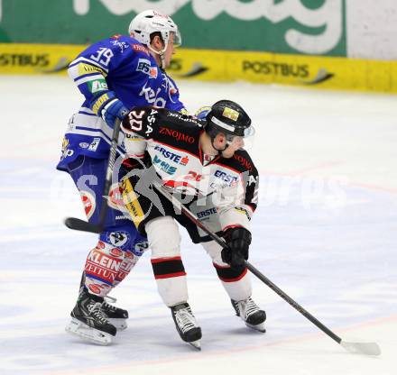 EBEL. Eishockey Bundesliga. EC VSV gegen HC Orli Znojmo. Patrick Platzer, (VSV),  Martin Podesva (Znaim). Villach, am 26.2.2014.
Foto: Kuess 


---
pressefotos, pressefotografie, kuess, qs, qspictures, sport, bild, bilder, bilddatenbank