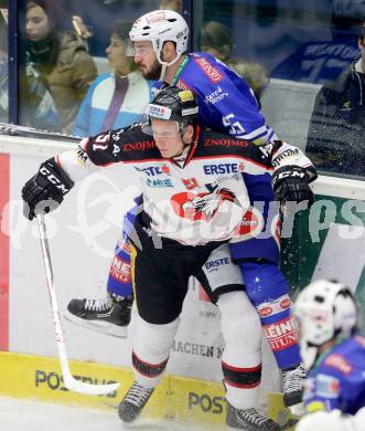 EBEL. Eishockey Bundesliga. EC VSV gegen HC Orli Znojmo. Scott Hotham, (VSV), Jan Seda  (Znaim). Villach, am 26.2.2014.
Foto: Kuess 


---
pressefotos, pressefotografie, kuess, qs, qspictures, sport, bild, bilder, bilddatenbank