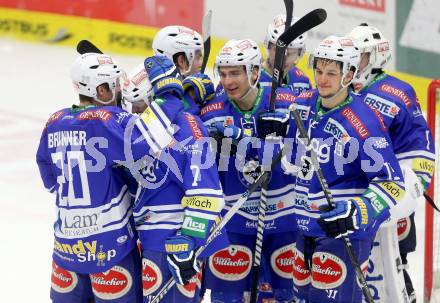 EBEL. Eishockey Bundesliga. EC VSV gegen HC Orli Znojmo. Jubel VSV. Villach, am 26.2.2014.
Foto: Kuess 


---
pressefotos, pressefotografie, kuess, qs, qspictures, sport, bild, bilder, bilddatenbank