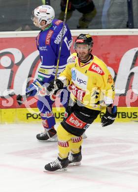 EBEL. Eishockey Bundesliga. EC VSV gegen UPC Vienna Capitals. Torjubel Sven Klimbacher  (Vienna). Villach, am 28.2.2014.
Foto: Kuess 


---
pressefotos, pressefotografie, kuess, qs, qspictures, sport, bild, bilder, bilddatenbank