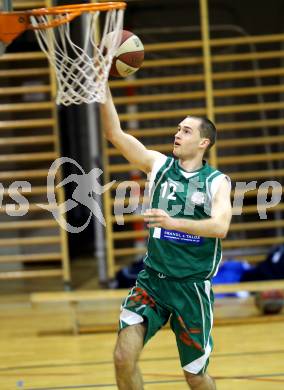 Basketball 2. Bundesliga. WSG Raiffeisem Radenthein gegen BK Mattersburg. Sebastian Gmeiner (Mattersburg). Radenthein, 1.3.2014.
Foto: Kuess

---
pressefotos, pressefotografie, kuess, qs, qspictures, sport, bild, bilder, bilddatenbank