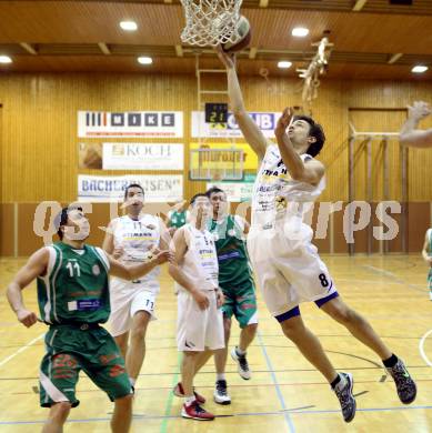 Basketball 2. Bundesliga. WSG Raiffeisem Radenthein gegen BK Mattersburg. Thomas Wilpernig (Radenthein). Radenthein, 1.3.2014.
Foto: Kuess

---
pressefotos, pressefotografie, kuess, qs, qspictures, sport, bild, bilder, bilddatenbank