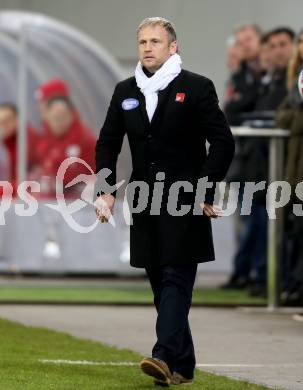 Fussball Bundesliga. RZ Pellets WAC gegen FC Wacker Innsbruck. Trainer Michael Streiter (Innsbruck). Klagenfurt, 8.2.2014.
Foto: Kuess

---
pressefotos, pressefotografie, kuess, qs, qspictures, sport, bild, bilder, bilddatenbank