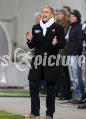 Fussball Bundesliga. RZ Pellets WAC gegen FC Wacker Innsbruck. Trainer Michael Streiter (Innsbruck). Klagenfurt, 8.2.2014.
Foto: Kuess

---
pressefotos, pressefotografie, kuess, qs, qspictures, sport, bild, bilder, bilddatenbank