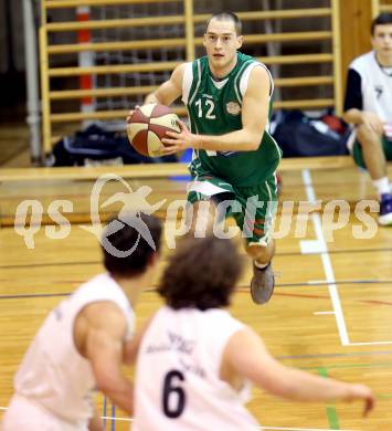 Basketball 2. Bundesliga. WSG Raiffeisem Radenthein gegen BK Mattersburg. Sebastian Gmeiner (Mattersburg). Radenthein, 1.3.2014.
Foto: Kuess

---
pressefotos, pressefotografie, kuess, qs, qspictures, sport, bild, bilder, bilddatenbank