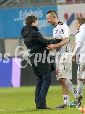 Fussball Bundesliga. RZ Pellets WAC.  Dietmar Riegler, Peter Zulj. Klagenfurt, 8.2.2014.
Foto: Kuess

---
pressefotos, pressefotografie, kuess, qs, qspictures, sport, bild, bilder, bilddatenbank