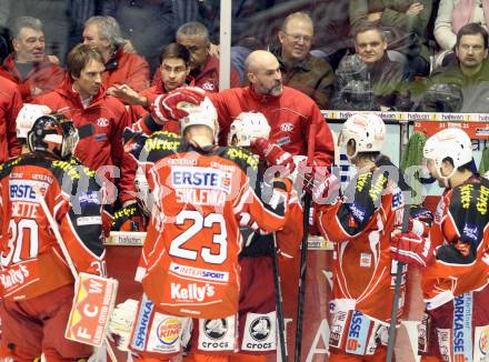 EBEL. Eishockey Bundesliga. KAC gegen HC TWK Innsbruck, Die Haie. Pierre Beaulieu, Dieter Kalt, Christer Olsson (KAC). Klagenfurt, am 2.3.2014.
Foto: Kuess 

---
pressefotos, pressefotografie, kuess, qs, qspictures, sport, bild, bilder, bilddatenbank