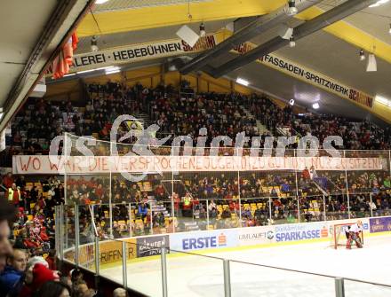 EBEL. Eishockey Bundesliga. KAC gegen HC TWK Innsbruck, Die Haie. Fans (KAC). Klagenfurt, am 2.3.2014.
Foto: Kuess 

---
pressefotos, pressefotografie, kuess, qs, qspictures, sport, bild, bilder, bilddatenbank