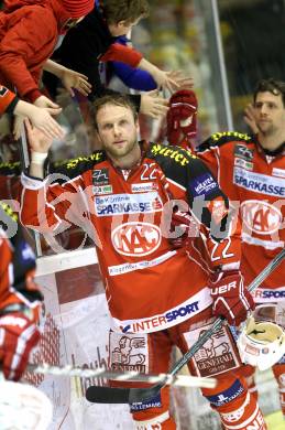 EBEL. Eishockey Bundesliga. KAC gegen HC TWK Innsbruck, Die Haie. Enttaeuscht Thomas Poeck (KAC). Klagenfurt, am 2.3.2014.
Foto: Kuess 

---
pressefotos, pressefotografie, kuess, qs, qspictures, sport, bild, bilder, bilddatenbank