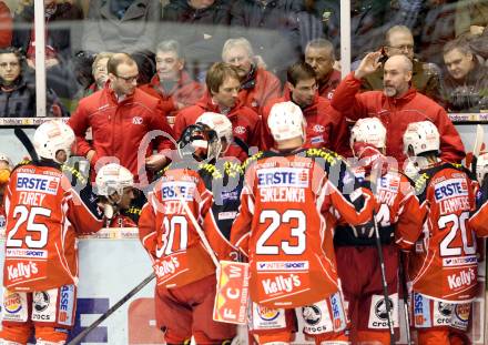 EBEL. Eishockey Bundesliga. KAC gegen HC TWK Innsbruck, Die Haie. Johannes Kirisits, Pierre Beaulieu, Dieter Kalt, Christer Olsson (KAC). Klagenfurt, am 2.3.2014.
Foto: Kuess 

---
pressefotos, pressefotografie, kuess, qs, qspictures, sport, bild, bilder, bilddatenbank