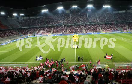 Fussball Laenderspiel. Oesterreich gegen Uruguay.  Stadion, Fans. Klagenfurt, 5.3.2014.
Foto: Kuess

---
pressefotos, pressefotografie, kuess, qs, qspictures, sport, bild, bilder, bilddatenbank