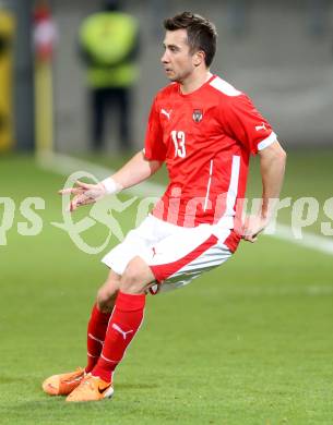 Fussball Laenderspiel. Oesterreich gegen Uruguay. Markus Suttner  (Oesterreich). Klagenfurt, 5.3.2014.
Foto: Kuess

---
pressefotos, pressefotografie, kuess, qs, qspictures, sport, bild, bilder, bilddatenbank