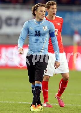 Fussball Laenderspiel. Oesterreich gegen Uruguay. Diego Forlan (Uruguay). Klagenfurt, 5.3.2014.
Foto: Kuess

---
pressefotos, pressefotografie, kuess, qs, qspictures, sport, bild, bilder, bilddatenbank