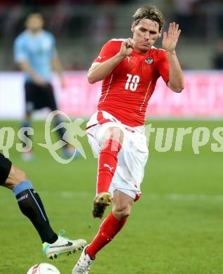 Fussball Laenderspiel. Oesterreich gegen Uruguay. Christoph Leitgeb  (Oesterreich). Klagenfurt, 5.3.2014.
Foto: Kuess

---
pressefotos, pressefotografie, kuess, qs, qspictures, sport, bild, bilder, bilddatenbank